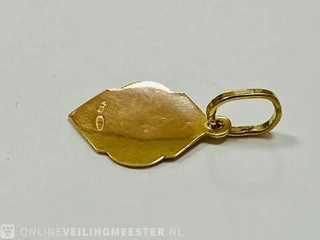 Gouden hanger 18 karaat met saint rita of cascia. - afbeelding 3 van  6