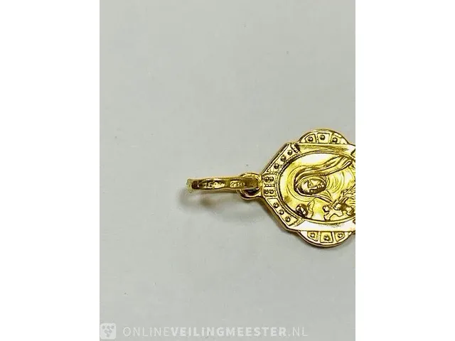 Gouden hanger 18 karaat met saint rita of cascia. - afbeelding 4 van  6
