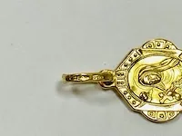 Gouden hanger 18 karaat met saint rita of cascia. - afbeelding 4 van  6