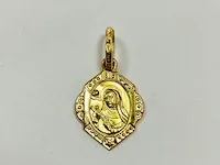 Gouden hanger 18 karaat met saint rita of cascia. - afbeelding 5 van  6