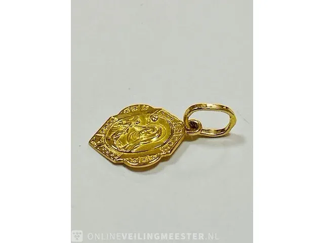 Gouden hanger 18 karaat met saint rita of cascia. - afbeelding 6 van  6