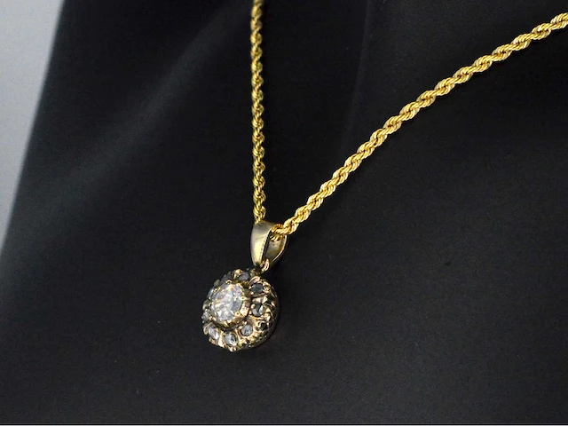 Gouden hanger diamant - afbeelding 4 van  8