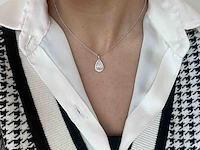 Gouden hanger in peer vorm met diamant 2.01 carat - afbeelding 3 van  10