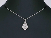 Gouden hanger in peer vorm met diamant 2.01 carat - afbeelding 5 van  10