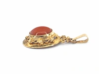 Gouden hanger met bloedkoraal, excl. ketting - afbeelding 8 van  11