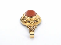 Gouden hanger met bloedkoraal, excl. ketting - afbeelding 10 van  11