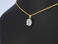 Gouden hanger met briljant geslepen diamant, excl. ketting - afbeelding 3 van  6