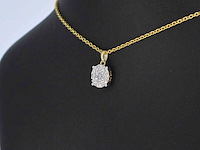 Gouden hanger met briljant geslepen diamant, excl. ketting - afbeelding 3 van  8