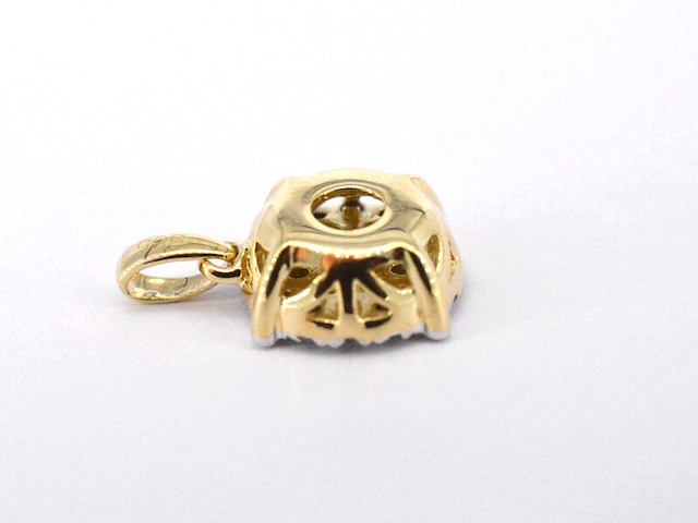 Gouden hanger met briljant geslepen diamant, excl. ketting - afbeelding 5 van  8