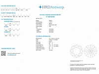 Gouden hanger met diamant van 1.24 carat met hrd certificaat, excl. ketting - afbeelding 5 van  9