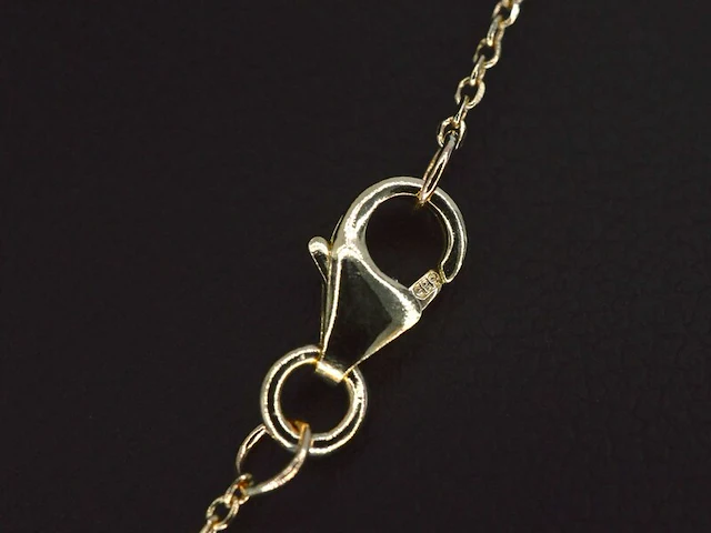 Gouden hanger met diamanten en multicolour saffieren, excl ketting - afbeelding 7 van  9