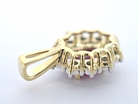 Gouden hanger met diamanten en robijn, excl. ketting - afbeelding 9 van  12