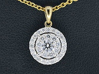 Gouden hanger met diamanten, excl. ketting - afbeelding 1 van  9