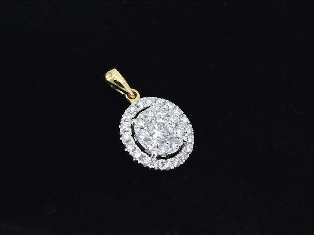 Gouden hanger met diamanten, excl. ketting - afbeelding 9 van  9
