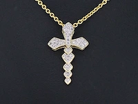 Gouden hanger met diamanten, excl. ketting - afbeelding 1 van  8
