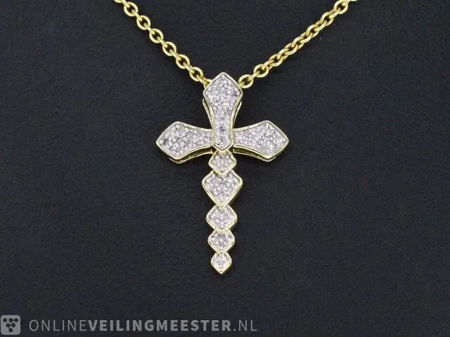 Gouden hanger met diamanten - afbeelding 1 van  7