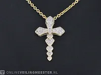 Gouden hanger met diamanten - afbeelding 1 van  7