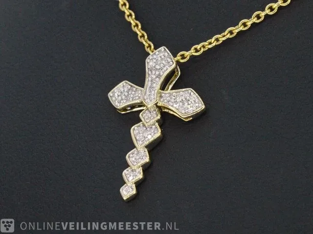 Gouden hanger met diamanten - afbeelding 3 van  7