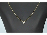 Gouden hanger met een briljant geslepen diamant excl. ketting - afbeelding 2 van  7