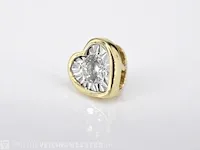 Gouden hanger met een briljant geslepen diamant in hartvorm - afbeelding 5 van  7