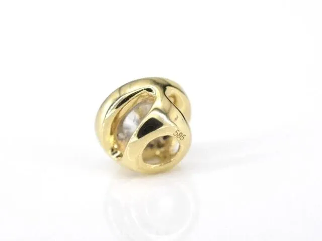 Gouden hanger met een briljant geslepen diamant - afbeelding 6 van  7
