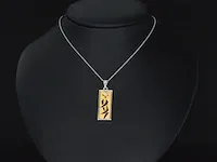 Gouden hanger met een briljant geslepen diamant - afbeelding 2 van  8
