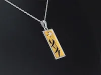 Gouden hanger met een briljant geslepen diamant - afbeelding 5 van  8