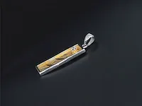 Gouden hanger met een briljant geslepen diamant - afbeelding 6 van  8