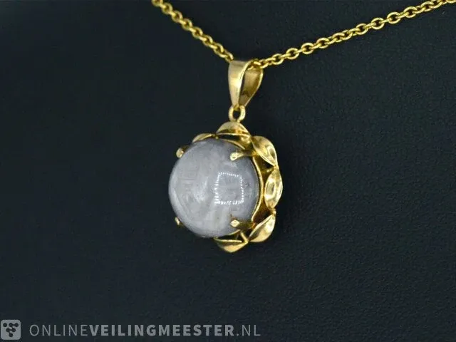 Gouden hanger met een edelsteen - afbeelding 5 van  9