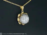 Gouden hanger met een edelsteen - afbeelding 6 van  9