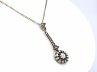 Gouden hanger met natuurlijke diamanten - afbeelding 3 van  6