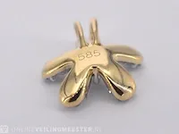 Gouden hanger met natuurlijke echte diamanten - afbeelding 6 van  7