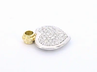 Gouden hart hanger (bedeltje) met diamant - afbeelding 2 van  6