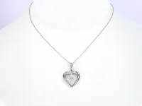 Gouden hart hanger met een diamant - afbeelding 3 van  9
