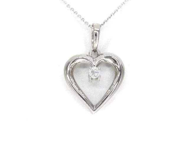 Gouden hart hanger met een diamant - afbeelding 8 van  9