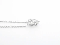 Gouden hartvormige hanger en collier vol met diamanten - afbeelding 9 van  11