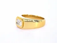 Gouden heren ring met 1.50 carat emerald geslepen diamant - afbeelding 5 van  8