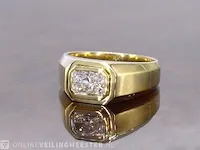 Gouden heren ring met 1.50 carat emerald geslepen diamant - afbeelding 6 van  8