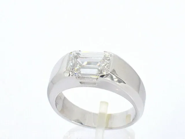 Gouden heren ring met 4.00 carat geslepen diamant - afbeelding 4 van  9