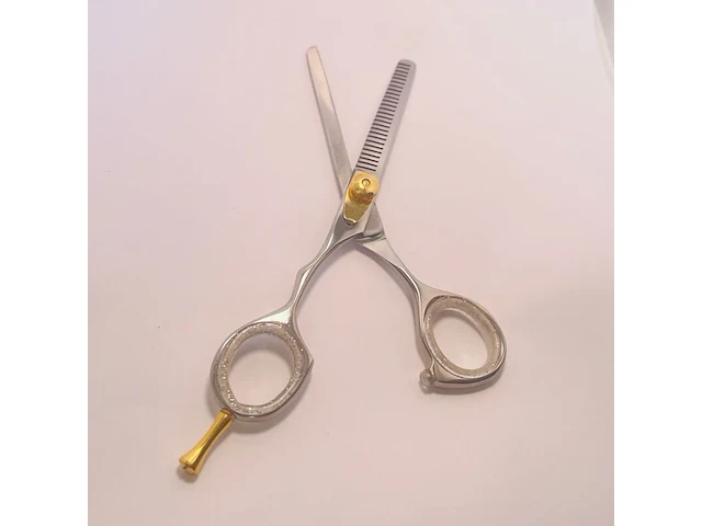 Gouden kappersschaar 14kt goldplated - afbeelding 1 van  10