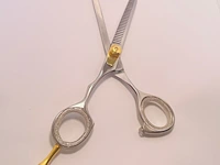 Gouden kappersschaar 14kt goldplated - afbeelding 1 van  10