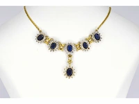 Gouden ketting met edelstenen - afbeelding 2 van  8