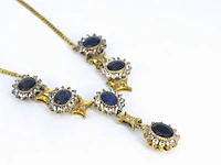 Gouden ketting met edelstenen - afbeelding 5 van  8