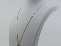 Gouden ketting met hanger, 14 karaats - afbeelding 1 van  12