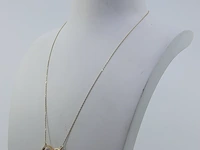 Gouden ketting met hanger, 14 karaats - afbeelding 1 van  6