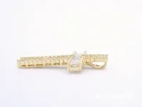 Gouden kruis hanger met schitterende diamanten gezet - afbeelding 5 van  7