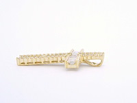 Gouden kruis hanger met schitterende diamanten gezet - afbeelding 5 van  9