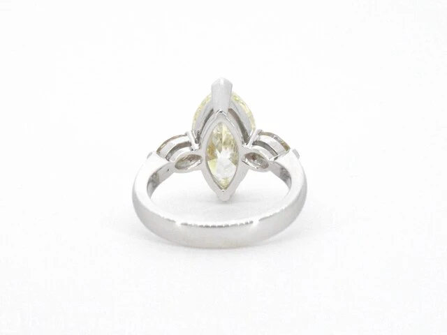 Gouden marquise ring met een centrale diamant van 5.45 carat - afbeelding 10 van  12