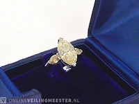 Gouden marquise ring met een centrale diamant van 5.45 carat - afbeelding 11 van  12