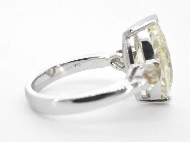 Gouden marquise ring met een centrale diamant van 5.45 carat - afbeelding 4 van  14